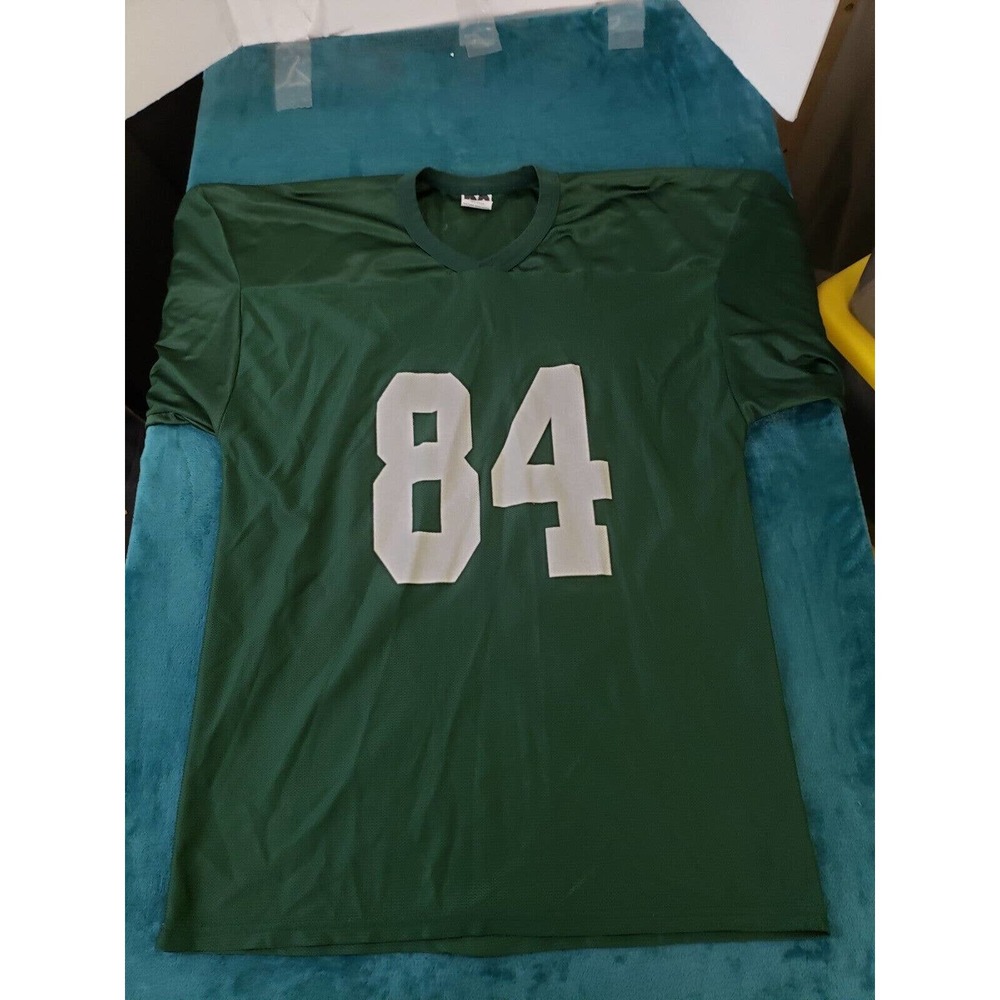 VINTAGE Don Alleson Green Short Sleeved Jersey Size Extra Large Jets USA made
